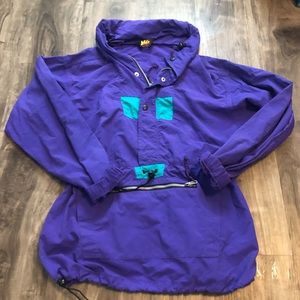 REI Vintage Purple Turquoise Anorak Jacket Small